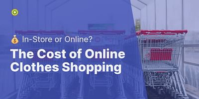 The Cost of Online Clothes Shopping - 💰 In-Store or Online?