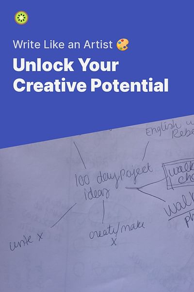 Unlock Your Creative Potential - Write Like an Artist 🎨